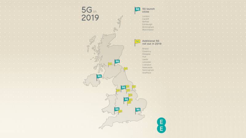 EE 5G 2019 Roll-out Map